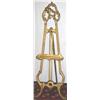 Image 1 : Late C19th giltwood adjustable artist's easel with carved 'C'-scroll, floral &...