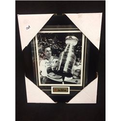 JEAN BELIVEAU AUTOGRAPHED CANADIENS 14" X 12" FRAMED PHOTO W/ INSCRIBED "10 CUPS"