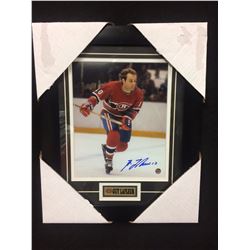 GUY LAFLEUR AUTOGRAPHED 12" X 14" FRAMED PHOTO