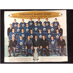 VINTAGE TORONTO MAPLE LEAFS 1962-63 TEAM PHOTO