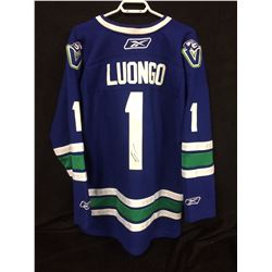 ROBERTO LUONGO AUTOGRAPHED VANCOUVER CANUCKS HOCKEY JERSEY