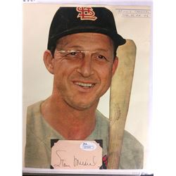 STAN MUSIAL AUTOGRAPHED 8" X 10" PHOTO W/ JSA COA