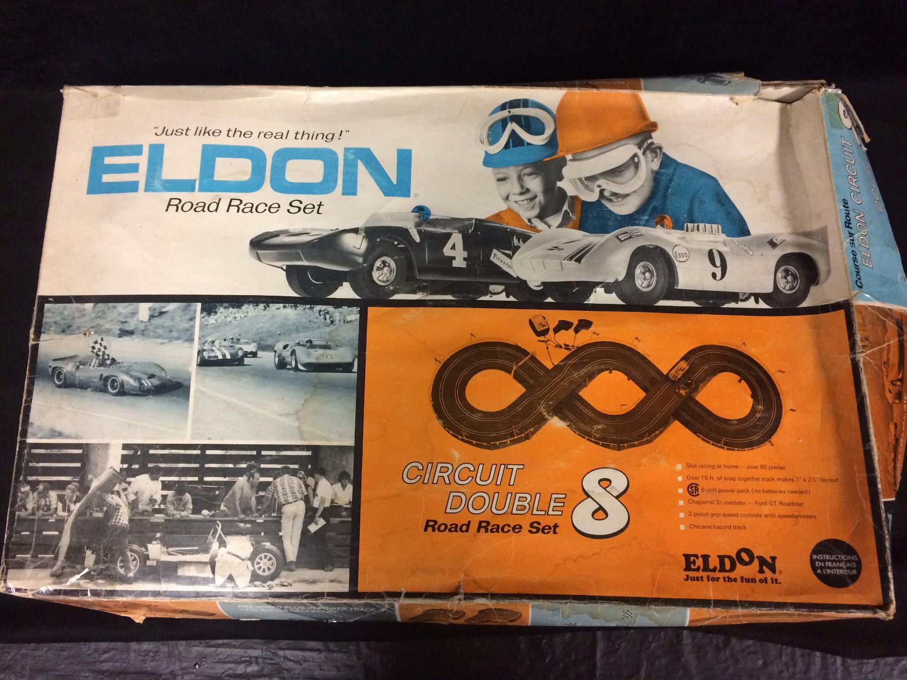 ELDON ROAD RACE SET W/ BOX (CIRCUIT DOUBLE 8)