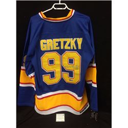 AUTOGRAPHED WAYNE GRETZKY ST LOUIS BLUES HOCKEY JERSEY W COA