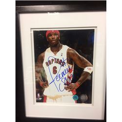 FRAMED JERMAINE ONEIL AUTOGRAPHED 8 X 10 WITH COA
