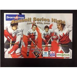 VANCOUVER GIANTS SUMMIT SERIES NIGHT 14 X 20 SIGNED BY 4 WITH COA