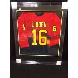 FRAMED & AUTOGRAPHED TREVOR LINDEN ROOKIE JERSEY WITH COA