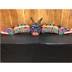 LARGE JIMMY JOSEPH NATIVE ART WALL MASK 6.5 FEET LONG