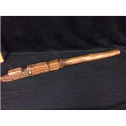 NATIVE HAND CARVED WALKING STICK