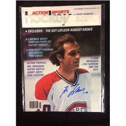 AUTOGRAPHED GUY LAFLEUR HOCKEY MAGAZINE W COA