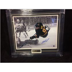 FRAMED AND AUTOGRAPHED PAVEL BURE ROOKIE YEAR PHOTO W COA