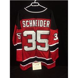 AUTOGRAPHED COREY SCHNEIDER NEW JERSEY DEVILS JERSEY WITH COA