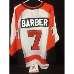 AUTOGRAPHED BILL BARBER PHILADELPHIA FLYERS JERSEY W COA