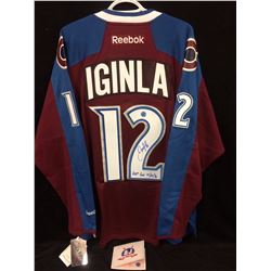 AUTOGRAPHED JEROME IGINLA COLORADO AVALANCHE JERSEY "600TH GOAL" WITH COA