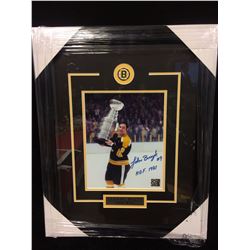 AUTOGRAPHED 14 X 18 JOHNNY BUCYK PORTRAIT IN FRAME WITH COA