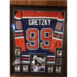 AUTOGRAPHED & FRAMED WAYNE GRETZKY EDMONTON OILERS JERSEY (WG COA)