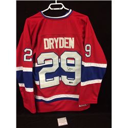 AUTOGRAPHED KEN DRYDEN MONTREAL CANADIANS JERSEY WITH COA