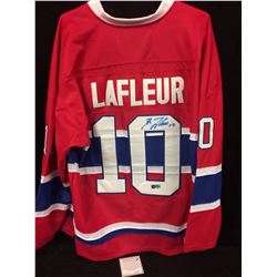 AUTOGRAPHED GUY LAFLEUR QUEBEC MONTREAL CANADIANS JERSEY W COA