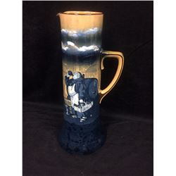 ANTIQUE 1906 ROYAL DAULTON 15" BEER STEIN MONKS IN THE CELLAR