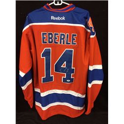 JORDAN EBERLE AUTOGRAPHED EDMONTON OILERS HOCKEY JERSEY W/ PSA COA