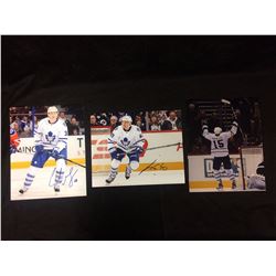 AUTOGRAPHED TORONTO MAPLE LEAFS 8'X 10" LOT (PARANTEAU, FRANSON, BODIE)
