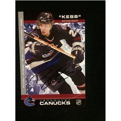 VANCOUVER CANUCKS AUTOGRAPHED 5" X 7" PICTURE CARD (RYAN KESLER)