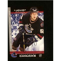 VANCOUVER CANUCKS AUTOGRAPHED 5" X 7" PICTURE CARD (ED JOVANOWSKI)