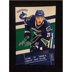 VANCOUVER CANUCKS AUTOGRAPHED 5" X 7" PICTURE CARD (RAYMOND)