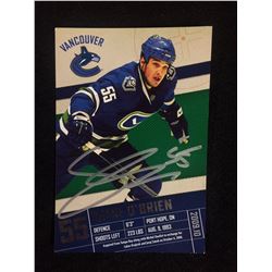 VANCOUVER CANUCKS AUTOGRAPHED 5" X 7" PICTURE CARD (O'BRIEN)