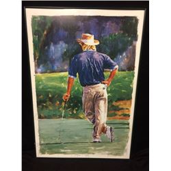 GREG NORMAN FRAMED ART 18" X 26"