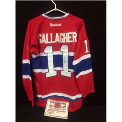 Brendan Gallagher Signed Canadiens Jersey (PAST TIME COA)