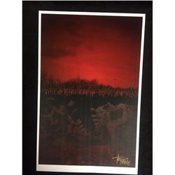 LIMITED PRINT ORIGINAL ARTWORK SIGNED BY TONY MOORE CREATER OF WALKING DEAD COMIC BOOK SERIES
