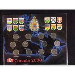 ROYAL CANADIAN MINT MILLENIUM CANADIAN QUARTER SET