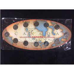 ROYAL CANADIAN MINT MILLENIUM CANADIAN QUARTER SET