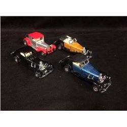 4 X ANTIQUE CLASSIC HEAVY GAUGE DIE-CAST CARS