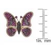 Image 4 : 0.65 ctw Ruby, Black and White Diamond Ring - 18KT Rose Gold