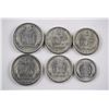 Image 1 : Six Assorted China Aluminum Coin of 1, 2 5 Cent