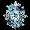 Image 3 : Natural SKY, SWISS & LONDON TOPAZ & BLUE SAPPHIRE Ring