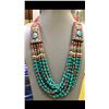 Image 1 : Tibet Hand Made Turquoise & Coral Necklace