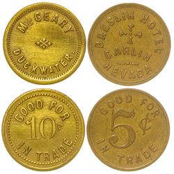 Two Nevada Tokens (Carlin and Duckwater)