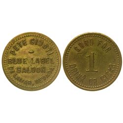 Blue Label Saloon Token (Delamar, Nevada)