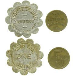 Two Douglas County, Nevada Tokens