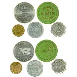 Five Las Vegas Tokens