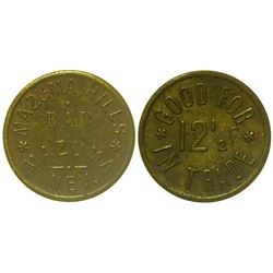 Mazuma Hills Bar Token (Mazuma, Nevada)