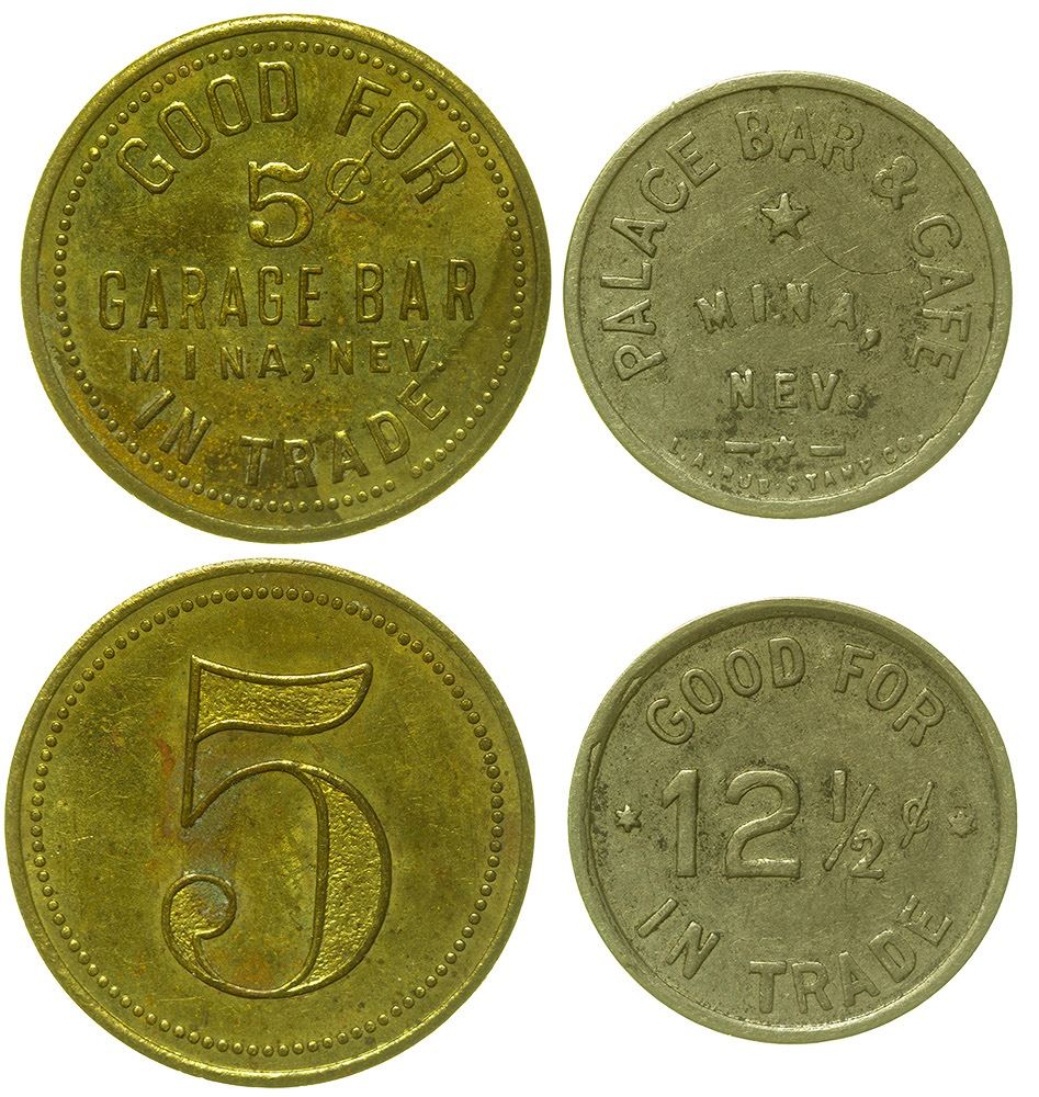 Two Mina, Nevada Bar Tokens