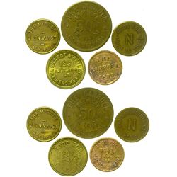 Five Reno, Nevada Bar Tokens