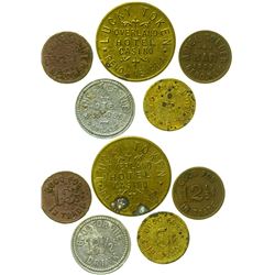 Five Reno, Nevada Hotel Tokens