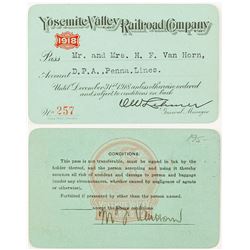 Yosemite Valley Railroad Co. Pass, 1918