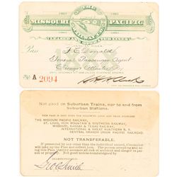 Missouri Pacific Railway Company 1888 Pass