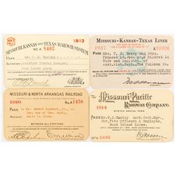 Four Missouri Railroad Passes